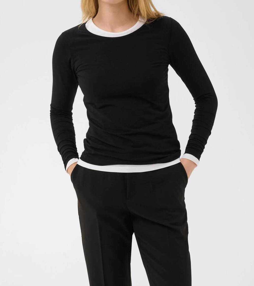 NEW PART TWO women's nemajas long sleeve top in black